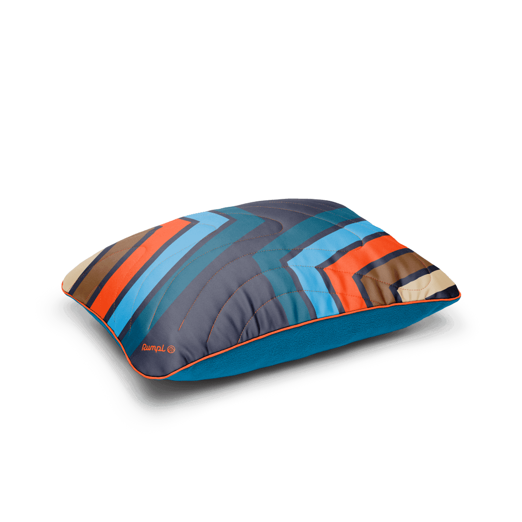 The Camp Pillow - Midnight Retro Stripes