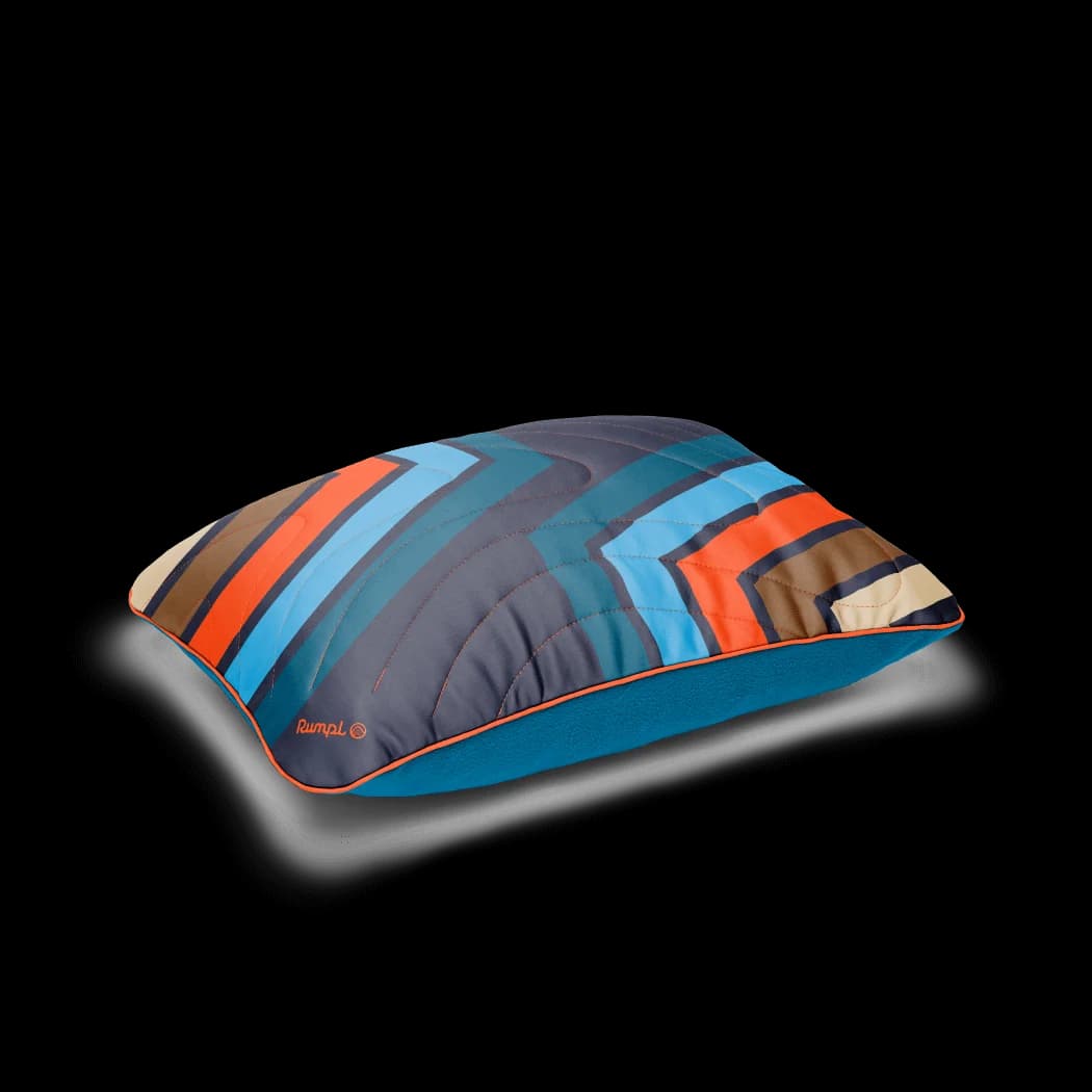 The Camp Pillow - Midnight Retro Stripes