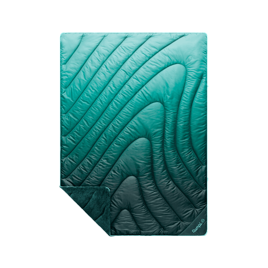Fleece Puffy Throw Blanket - Jade Fade
