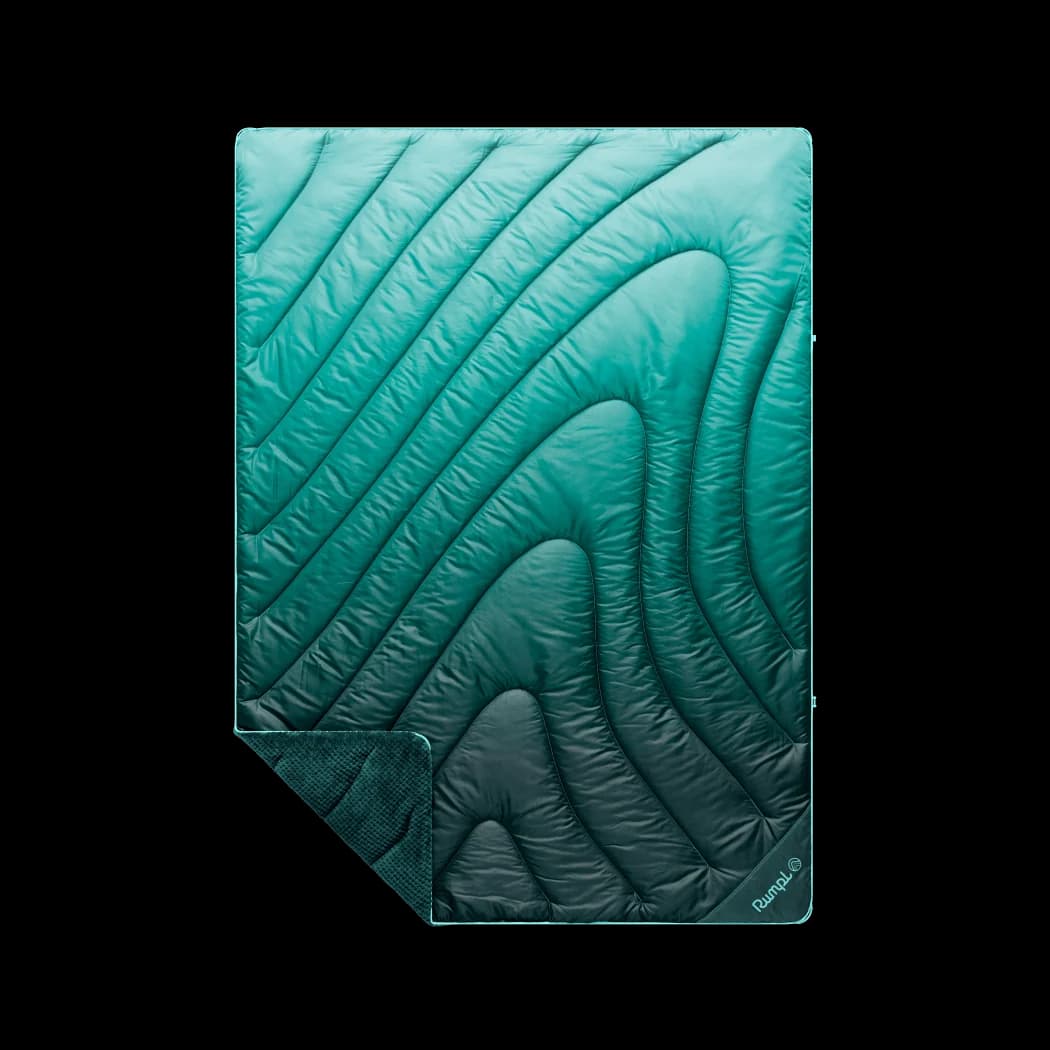 Fleece Puffy Throw Blanket - Jade Fade