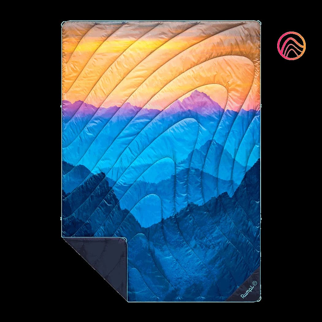 Original Puffy Blanket - Misty Peaks Mountainscape - Custom