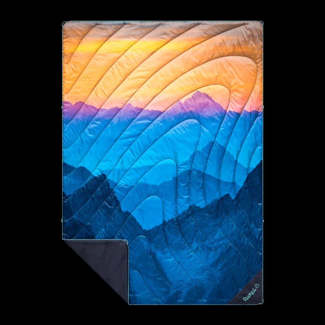 Original Puffy Blanket - Misty Peaks Mountainscape