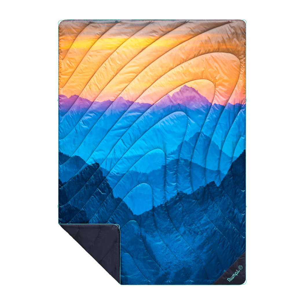 Original Puffy Blanket - Misty Peaks Mountainscape