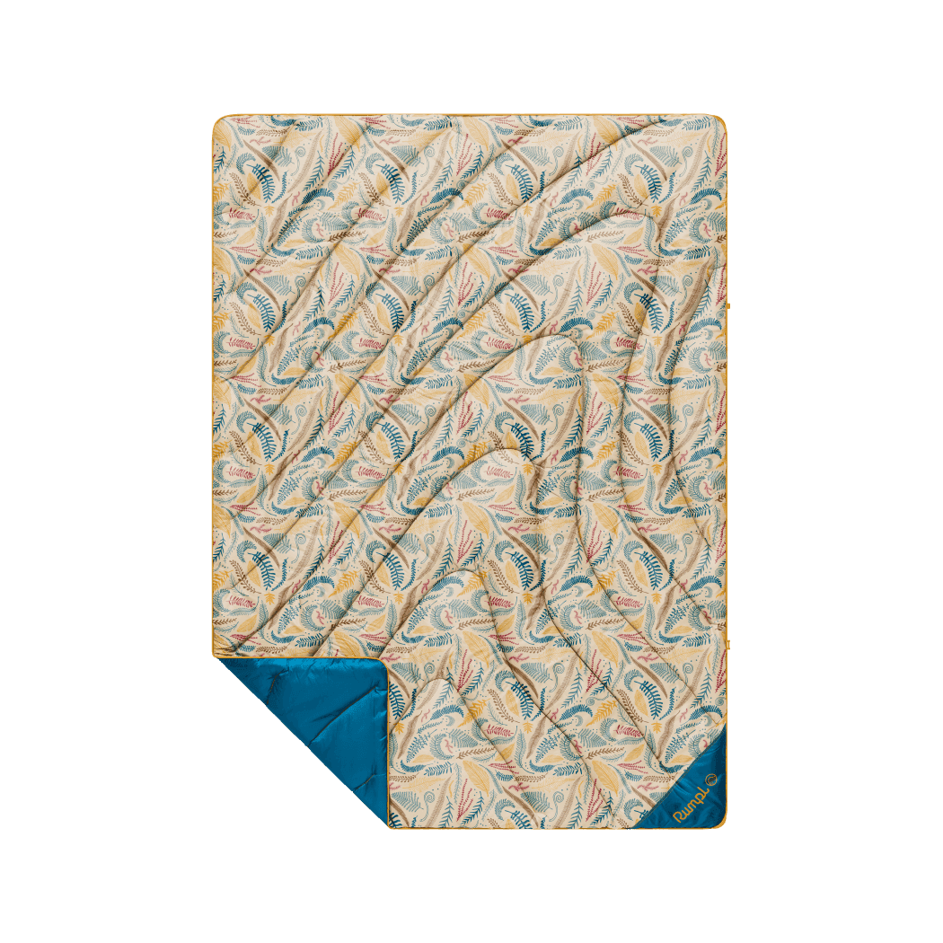 Original Puffy Throw Blanket - Mustard Fern