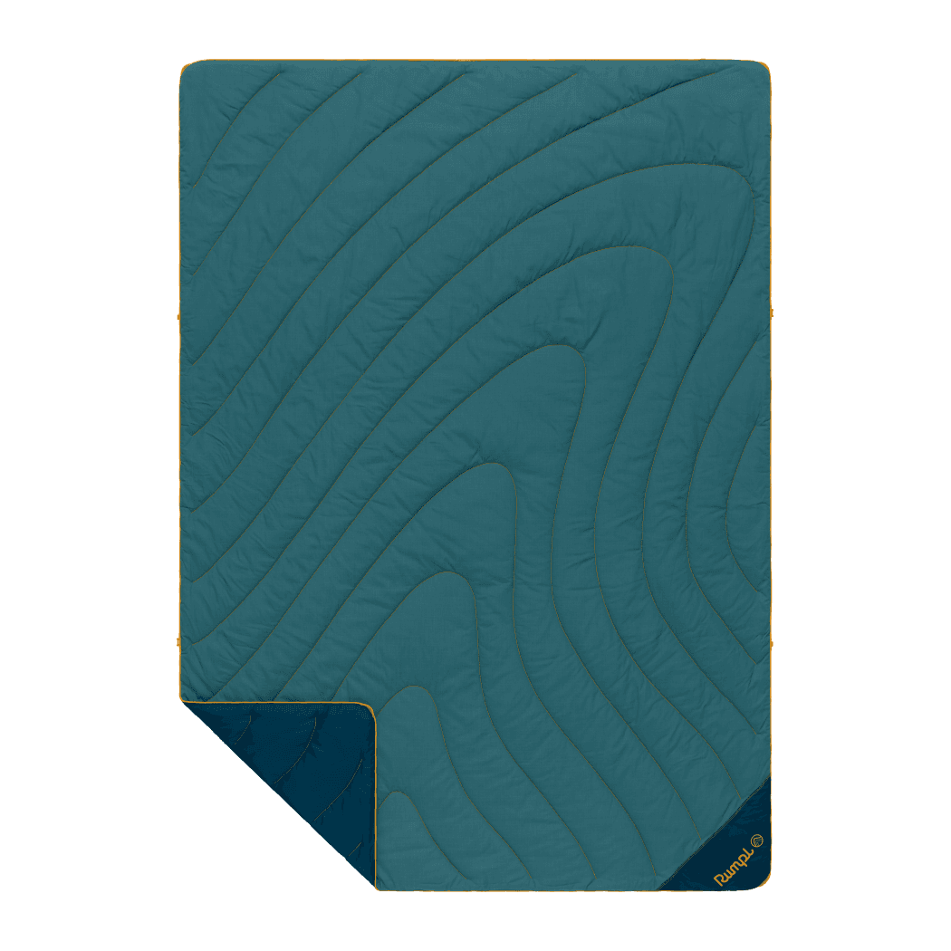 Campfire Puffy Blanket - Sage Navy