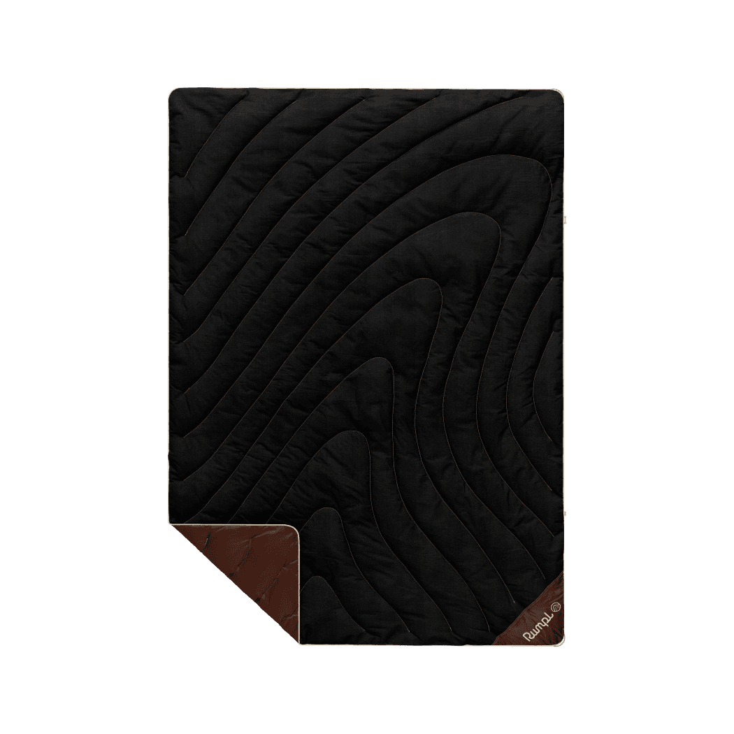 Campfire Puffy Throw Blanket - Black Mocha