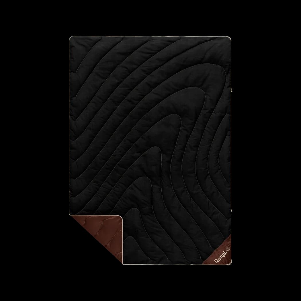 Campfire Puffy Throw Blanket - Black Mocha