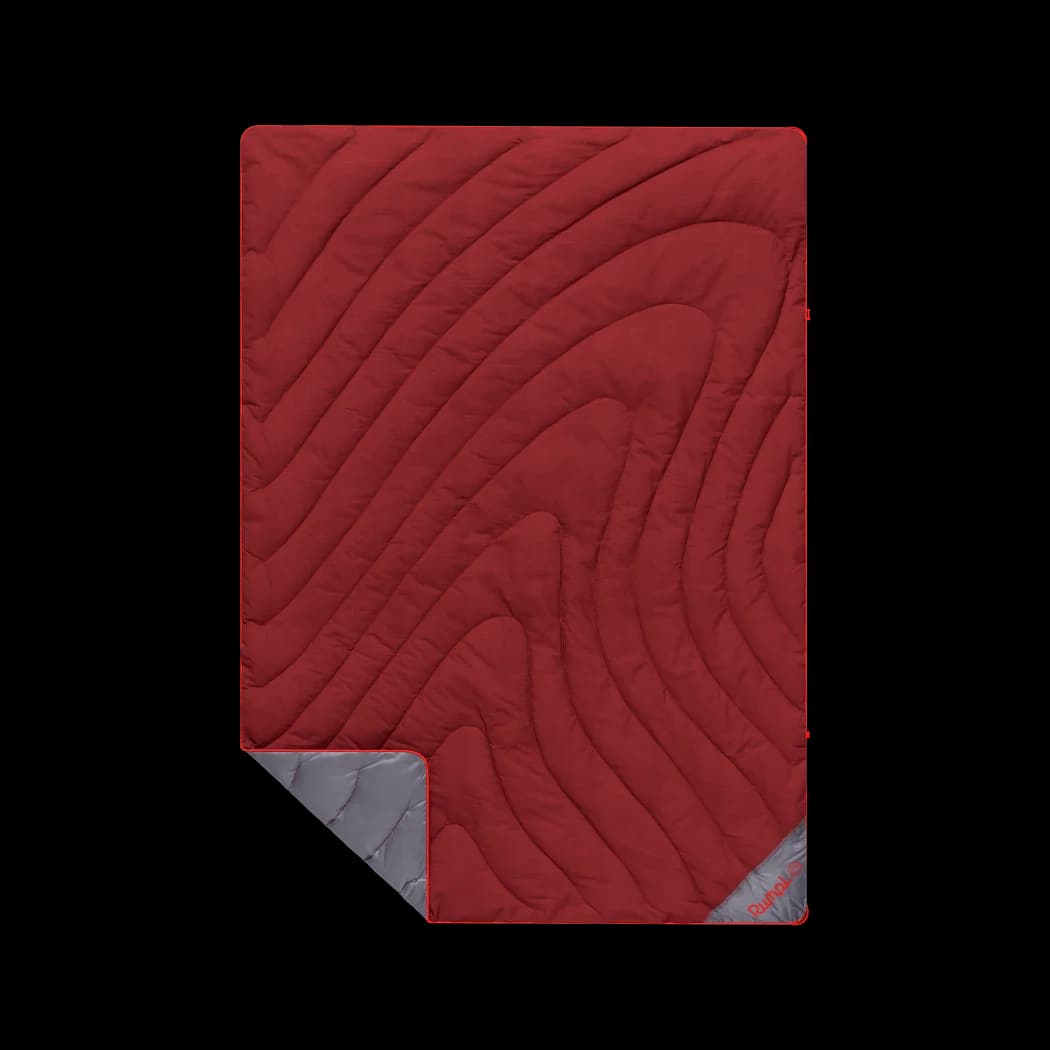 Campfire Puffy Throw Blanket - Cherry Charcoal