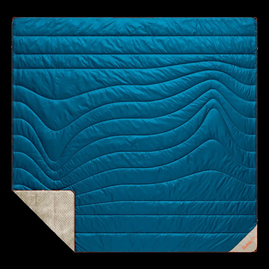 Fleece Puffy 2 Person Blanket - Seascape Cream