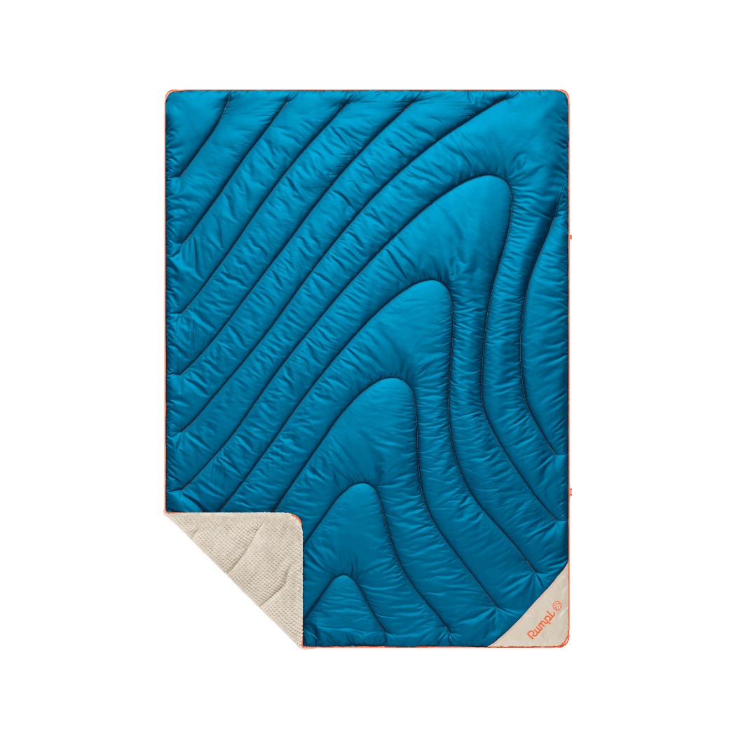 Fleece Puffy Throw Blanket - Seascape Cream