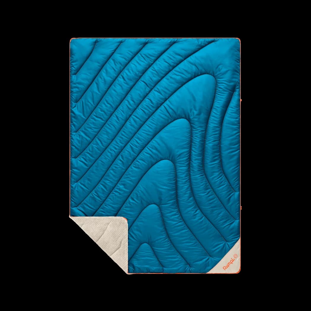 Fleece Puffy Throw Blanket - Seascape Cream