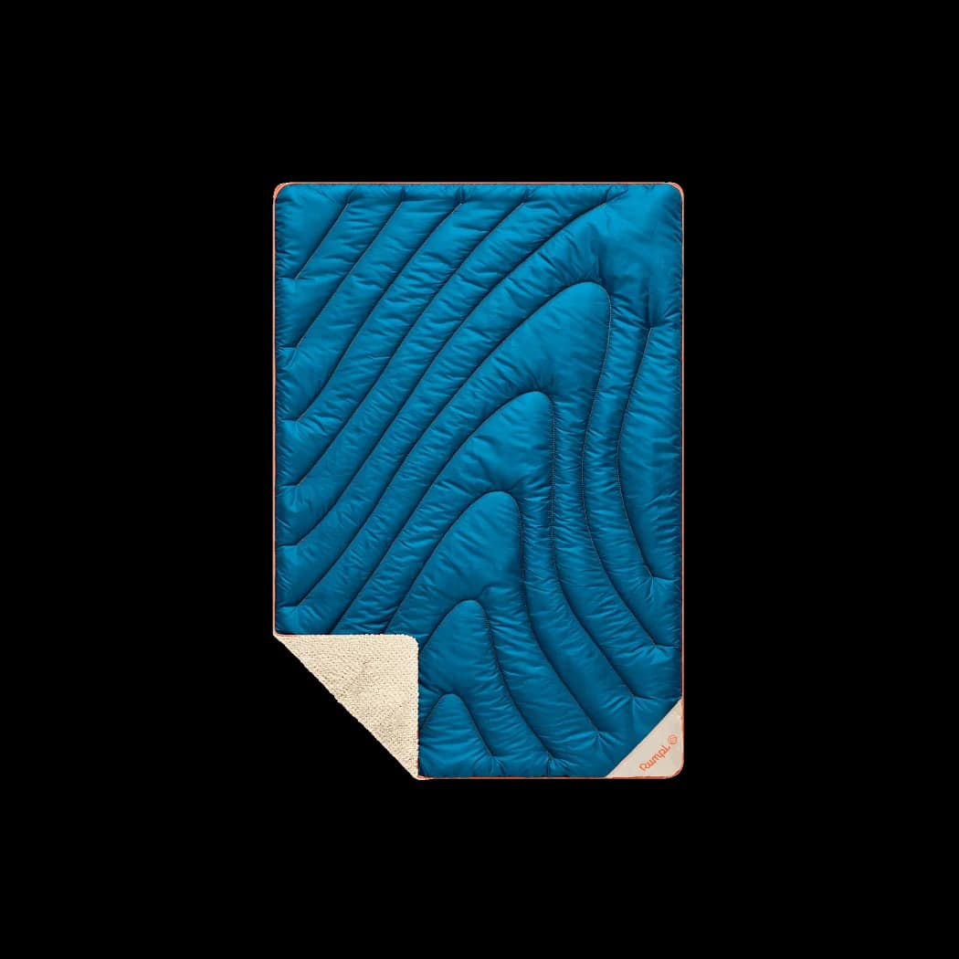 Fleece Puffy Mini Blanket - Seascape Cream