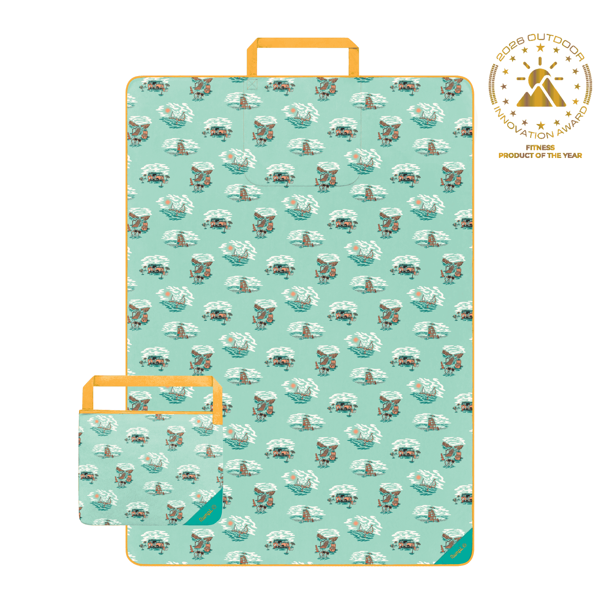 Tech Towel Tote Double - Aqua Outer Banks